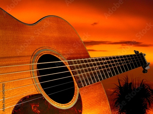 Foto: guitar sunset guitar sunset