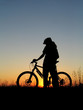 biker girl silhouette