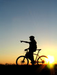 biker girl silhouette