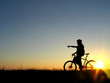 biker girl silhouette