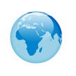 blue glass globe iii