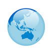 blue glass globe i
