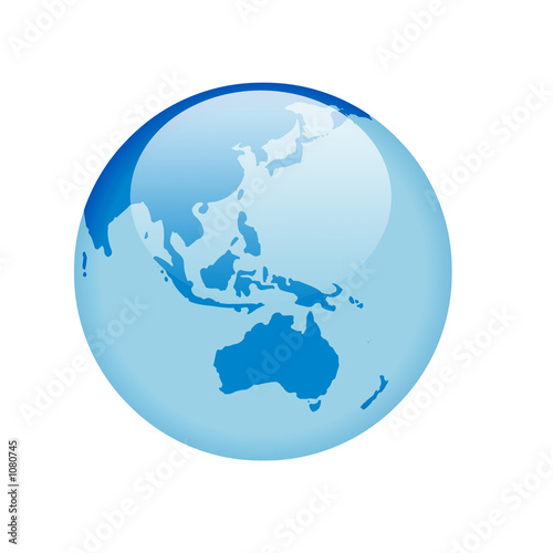 blue glass globe i