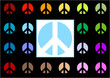 Illustration: set of peace symbol - check my portfolio for simil set of peace symbol - check my portfolio for simil