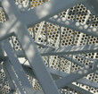 close-up of a metal stairway