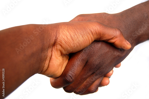 Photo: large black handshake large black handshake