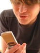 young man & mobile phone