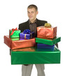 Foto: man with gifts man with gifts