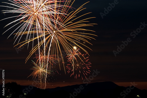 firecrackers in the sky - sunset