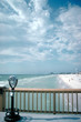 binoculars and boardwalk on beach binoculars and boardwalk on beach