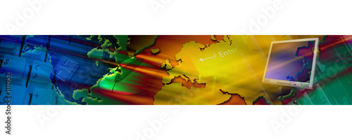 Illustration: technology banner. technology banner.