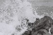wave crashing on a rock