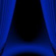 blauer vorhang