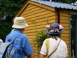 flowers in her hat!