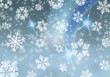 vintage snowflakes postcard / background