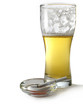 beer glass and burned cigarette