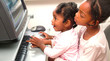 children on home computer
