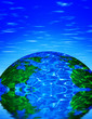 earth with reflection earth with reflection