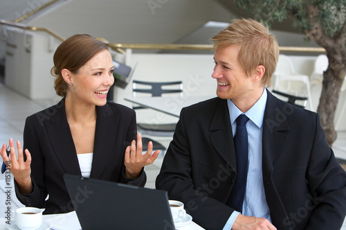 businessteam laughing