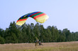 starting paraglider