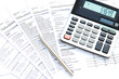 calculator and pen