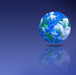 earth with reflection earth with reflection