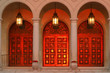 church doors at dusk church doors at dusk