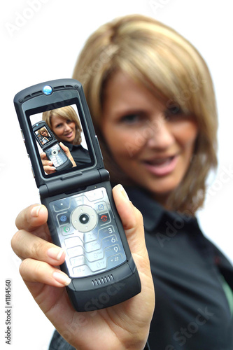 schöne frau mit handy