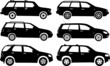 Illustration: silhouette cars, vector silhouette cars, vector