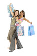 two shopping women