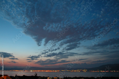 city of split, croatia at sunset