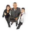 business team with notebook