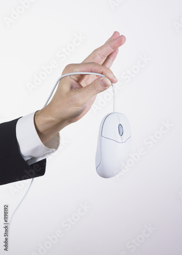 main et souris informatique