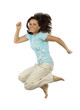 jumping happy woman