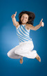 jumping happy woman