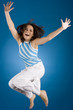 jumping happy woman