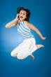happy woman with cell phone