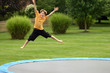 boy on trampoline