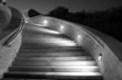 concrete stairs at night