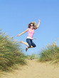 happy girl on beach