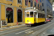 yellow lisbon tram