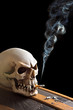 smoking on a coffin