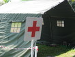 emergency red cross tent