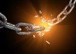 explosed link on a chain