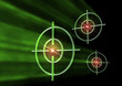 targets in green light