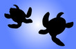 Illustration: turtles silhouettes turtles silhouettes