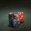 stacks of poker chips. stacks of poker chips.