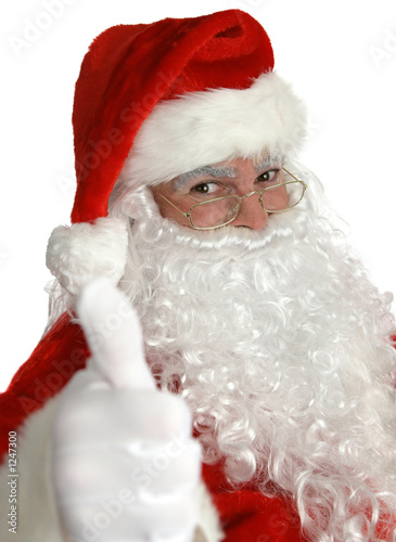 Photo: santa claus thumbs up santa claus thumbs up