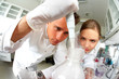 scientists working