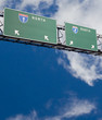 blank freeway sign